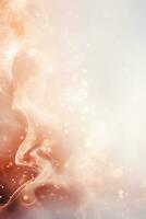 Abstract Christmas background with empty space. Smoke, bokeh lights. Copy space for your text. Merry Xmas, Happy New Year. Festive vertical backdrop. Generative AI. photo