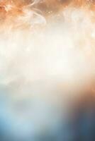 Abstract Christmas background with empty space. Smoke, bokeh lights. Copy space for your text. Merry Xmas, Happy New Year. Festive vertical backdrop. Generative AI. photo