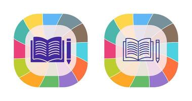 Unique Pencil and Book Vector Icon