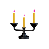 candlestick 3d rendering icon illustration png