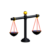 justice 3d rendering icon illustration png