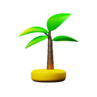 banaan boom 3d renderen icoon illustratie png