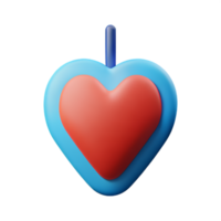 heartbeat 3d rendering icon illustration png