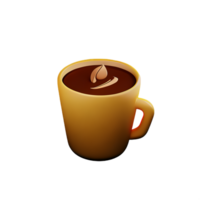 cappuccino 3d renderen icoon illustratie png