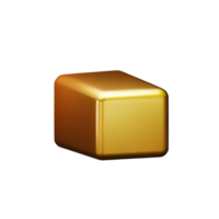 goud bar 3d renderen icoon illustratie png