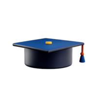 diploma uitreiking hoed 3d renderen icoon illustratie png