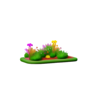 blomma hörn 3d tolkning ikon illustration png