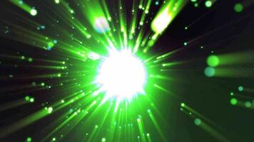 partícula verde luz flare video