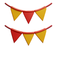 bunting 3d rendering icon illustration png