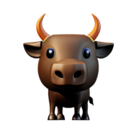 buffalo 3d rendering icon illustration png