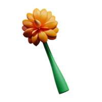 carnation 3d rendering icon illustration png