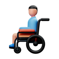 rolstoel 3d renderen icoon illustratie png