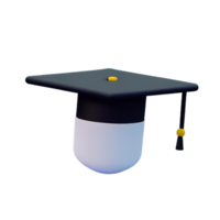 graduación sombrero 3d representación icono ilustración png