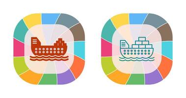 Cargo Ship Vector Icon