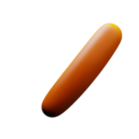 sausage 3d rendering icon illustration png