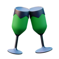 cheers 3d rendering icon illustration png