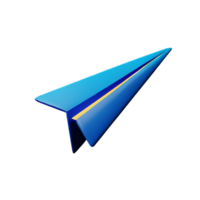 paper plane 3d rendering icon illustration png