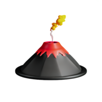 volcano 3d rendering icon illustration png