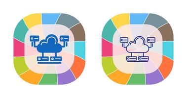 Cloud Database Vector Icon