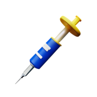 syringe 3d rendering icon illustration png