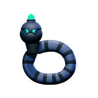 python snake 3d rendering icon illustration png