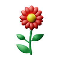 vintage flower 3d rendering icon illustration png