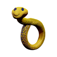 python snake 3d rendering icon illustration png