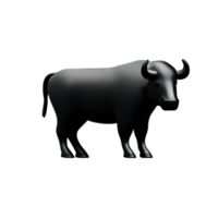 buffalo 3d rendering icon illustration png