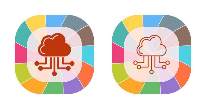 icono de vector de computación en la nube