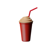 milkshake 3d tolkning ikon illustration png