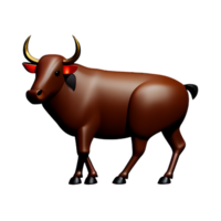 búfalo 3d representación icono ilustración png