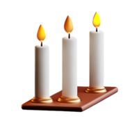 candlestick 3d rendering icon illustration png