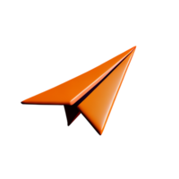 paper plane 3d rendering icon illustration png