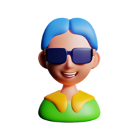 abuela cara 3d representación icono ilustración png