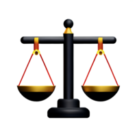 justice 3d rendering icon illustration png