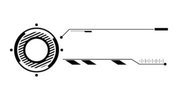 ciencia ficción inferior tercios hud cuadrado y circulo video