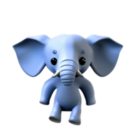 baby elephant 3d rendering icon illustration png