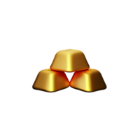 Gold Bar 3d Rendern Symbol Illustration png