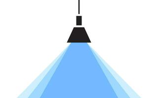 Chandelier or lamp illustration. Flat lamp with light. Banner or background. Vector scalable graphics