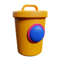 garbage 3d rendering icon illustration png