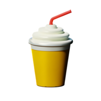 Milk-shake 3d le rendu icône illustration png