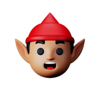 elf face 3d rendering icon illustration png