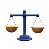 justice 3d rendering icon illustration png