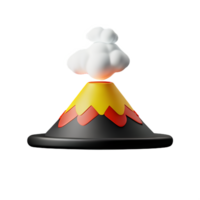 vulkaan 3d renderen icoon illustratie png