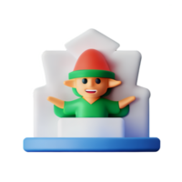 elf face 3d rendering icon illustration png