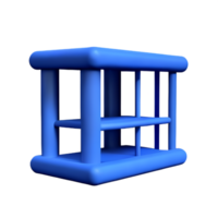 jail 3d rendering icon illustration png