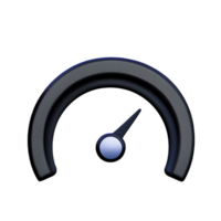 snelheidsmeter 3d renderen icoon illustratie png