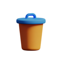 garbage 3d rendering icon illustration png