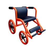 silla de ruedas 3d representación icono ilustración png