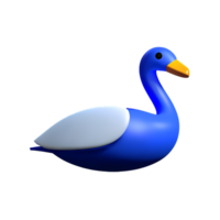 swan 3d rendering icon illustration png